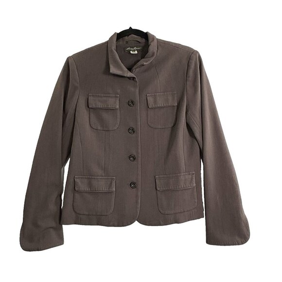 EDDIE BAUER Women Blazer Size 8P Brown Career Business Stylish Work 32-2 - Picture 1 of 9